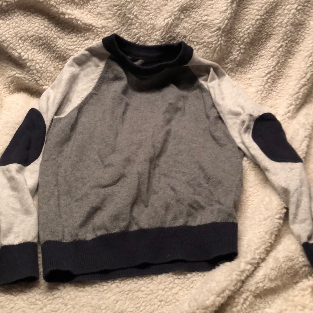Mini boden light weight grey sweater 5-6